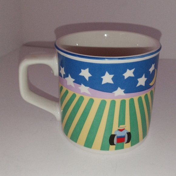 Tienshan Stoneware Country Farmers  Field Starry Night Moon Coffee Mug - Picture 8 of 10